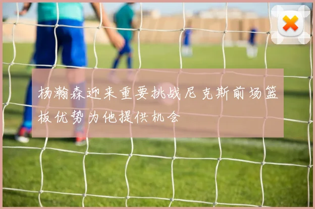 杨瀚森迎来重要挑战尼克斯前场篮板优势为他提供机会